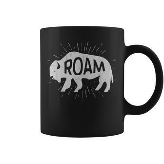Roam Buffalo Distressed Bison Wanderer Coffee Mug - Monsterry CA