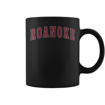 Roanoke Virginia Souvenir Sport College Style Text Coffee Mug - Thegiftio UK