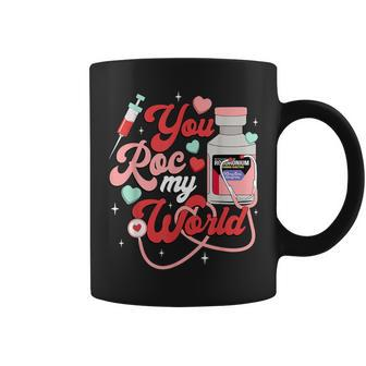 You Roc My World Nurse Valentine Day Er Icu Nicu Rn Nurse Coffee Mug | Mazezy