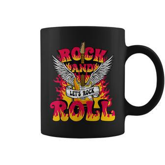 Rock & Roll Guitar Wings Music Concert Band Guitarist Coffee Mug - Seseable