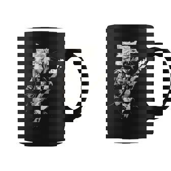 Rock Cat Playing Guitar Guitar Cat Womens Coffee Mug - Thegiftio