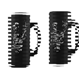 Rock And Roll Graphic Band Skeleton Playing Guitar Coffee Mug - Thegiftio UK