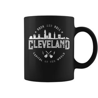 Rock And Roll Guitars Cleveland Coffee Mug - Monsterry CA