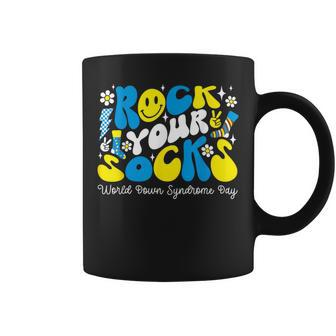 Rock Your Socks Down Syndrome Awareness Day Groovy Wdsd Coffee Mug | Mazezy