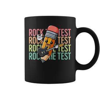 Rock The Test Day Teacher Testing Day Motivational Coffee Mug | Mazezy