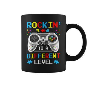 Rockin To Different Level Game Autism Awareness Gaming Gamer Coffee Mug | Mazezy CA