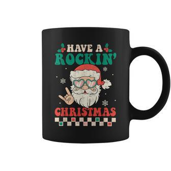 Have A Rockin' Retro Christmas Xmas Cool Santa Happy Holiday Coffee Mug - Thegiftio UK