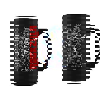 Rockzilla Fierce Kaiju Monster From Japan Playing Guitar Coffee Mug - Thegiftio