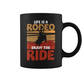 Rodeo Bull Riding Horse Rider Cowboy Cowgirl Western Howdy Coffee Mug - Monsterry