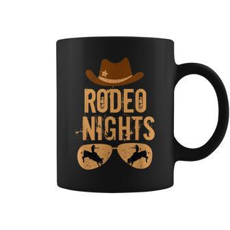 Rodeo Nights Bull Riding Cowboy Cowgirl Western Country Coffee Mug - Monsterry CA