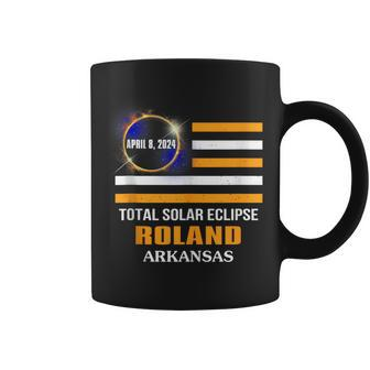 Roland Arkansas Solar Eclipse 2024 Us Flag Coffee Mug - Thegiftio UK