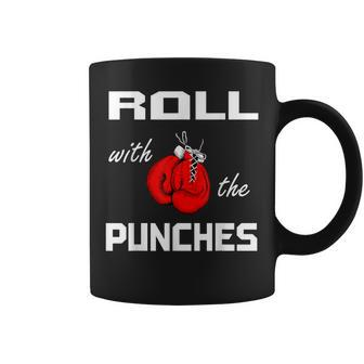 Roll With The Punches Boxing Gloves Coffee Mug - Monsterry