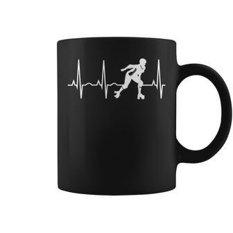 Roller Derby Roller Derby Heartbeat Coffee Mug - Monsterry