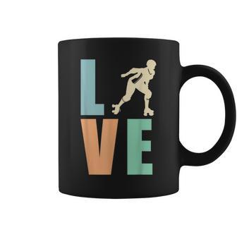 Roller Derby I Love Skating Vintage Cute Retro Coffee Mug - Monsterry UK