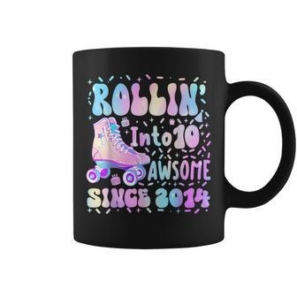 Roller Skate 10Th Birthday Rolling Into 10 Since 2014 Girls Coffee Mug - Seseable