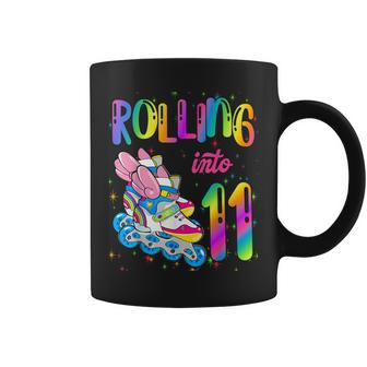 Rolling Into 11 Years Let's Roll I'm Turning 11 Roller Skate Coffee Mug - Thegiftio UK