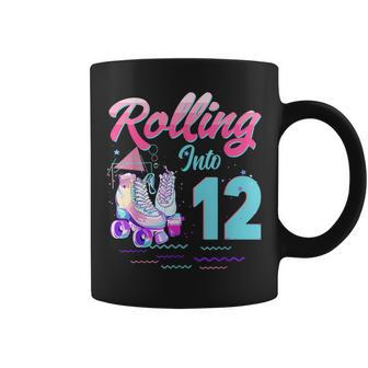 Rolling Into 12 Years Roller Skates Skating For Girls Coffee Mug | Mazezy