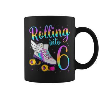 Rolling Into 6 Years Lets Roll I'm Turning 6 Roller Skates Coffee Mug - Monsterry AU