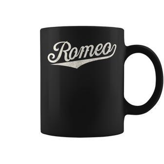 Romeo Name Retro Vintage Romeo Given Name Coffee Mug - Seseable