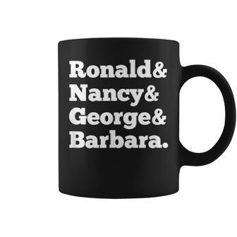 Ronald Nancy George Barbara 80S Republican Coffee Mug - Monsterry DE