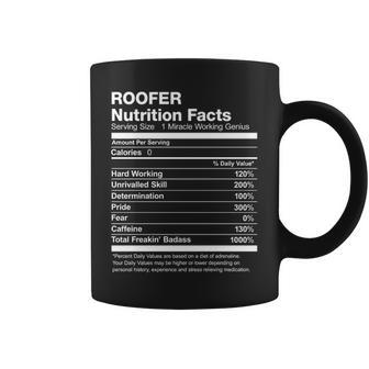 Roofer Nutrition Facts Coffee Mug | Mazezy