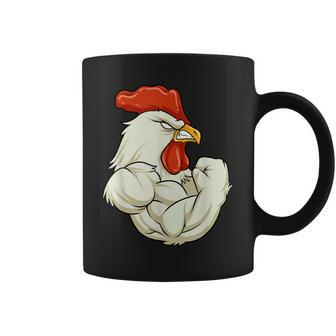 Rooster At The Gym Muscle Fitness Training Bodybuilder Coffee Mug - Monsterry