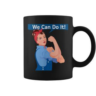 Rosie The Riveter We Can Do It Women's Feminist Rosy Coffee Mug - Monsterry DE