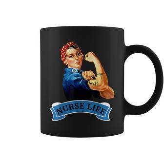 Rosie The Riveter Vintage Retro Nurse Life Rn Coffee Mug - Monsterry AU