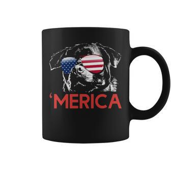 Rottweiler American Flag 4Th Of July Coffee Mug | Mazezy
