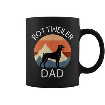 Rottweiler Dog Fathers Day Vintage Pet Rottie Dad Graphic Coffee Mug - Monsterry DE