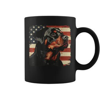 Rottweiler Dog Usa Patriotic Fourth Of July Women Coffee Mug - Monsterry
