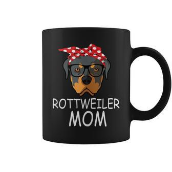 Rottweiler Dog Mom Sunglasses Bandana Coffee Mug - Monsterry
