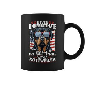 Rottweiler Rottie Dog Pet Never Underestimate An Old Man Coffee Mug | Mazezy