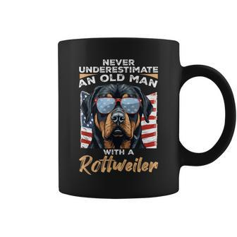Rottweiler Rottie Dog Pet Never Underestimate An Old Man Coffee Mug | Mazezy