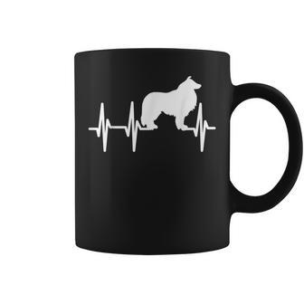 Rough Collie Heartbeat Dog Mom Dad Pet Coffee Mug - Monsterry AU