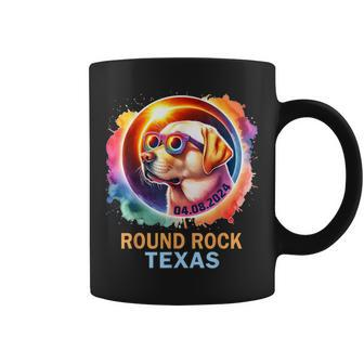Round Rock Texas Total Solar Eclipse 2024 Labrador Retriever Coffee Mug - Monsterry CA