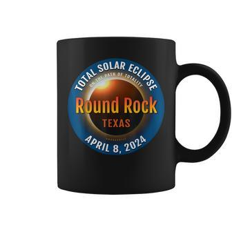 Round Rock Texas Tx Total Solar Eclipse 2024 3 Coffee Mug | Mazezy
