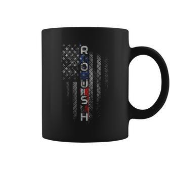 Roush Family American Flag Coffee Mug - Monsterry CA