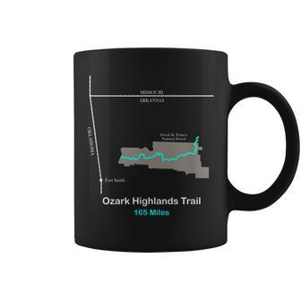 Route Map Of The Ozark Highlands Trail Coffee Mug - Monsterry
