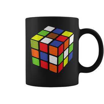 Rubiks Cube Colorful 3X3 Cube Math Game Speed Cubing Puzzle Coffee Mug - Thegiftio UK