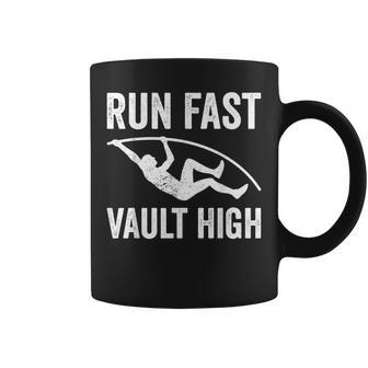 Run Fast Vault High Pole Vault Pole Vaulting Coffee Mug - Monsterry UK