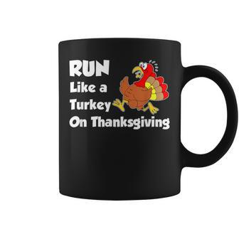 Run Like A Turkey On Thanksgiving Trot Coffee Mug - Monsterry