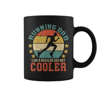 Running Dad Vintage Marathon Runner Father's Day Coffee Mug - Monsterry