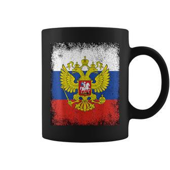Russia Flag Russia Russian Federation Coat Of Arms Moscow Coffee Mug - Monsterry UK