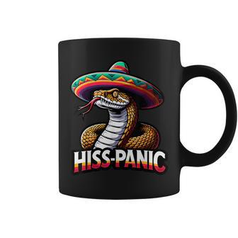 Hiss-Panic Mexican Joke Hispanic Jokes Snake Pun Coffee Mug - Monsterry
