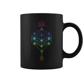 Sacred Geometry Flower Of Life Yoga Coffee Mug - Monsterry