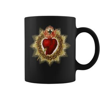 Sacred Heart Of Jesus Christ Catholic Blessing Vintage Coffee Mug - Monsterry CA