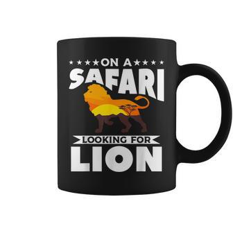 On A Safari Looking For Lion Family Vacation Coffee Mug | Mazezy