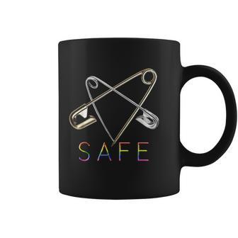 Safety Pin Heart Safe Solidarity Coffee Mug - Monsterry UK