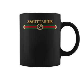 Sagittarius Zodiac Sign Golden Astrology Horoscope Birthday Coffee Mug - Monsterry CA